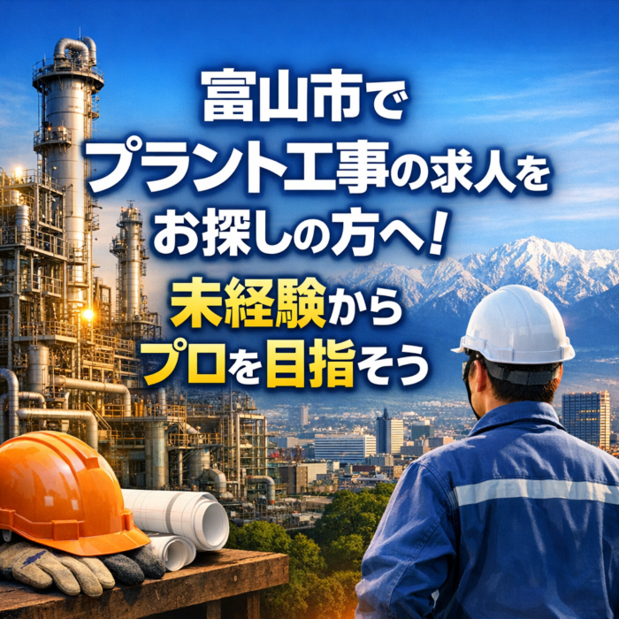 富山市でプラント工事の求人をお探しの方へ！未経験からプロを目指そう