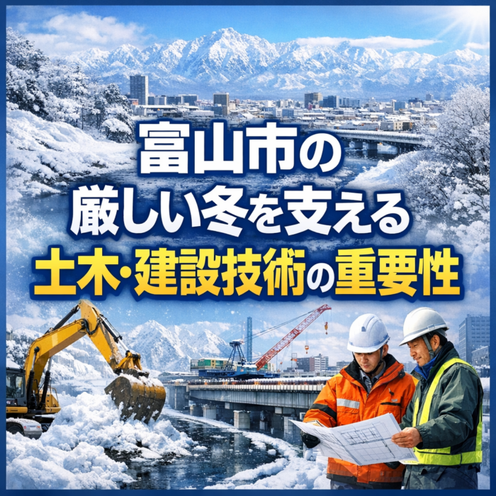 富山市の厳しい冬を支える土木・建設技術の重要性