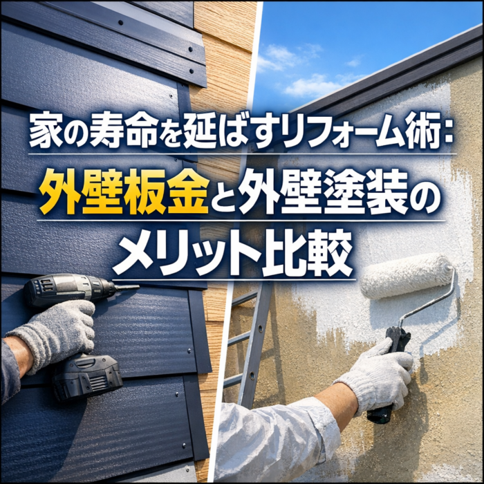 家の寿命を延ばすリフォーム術：外壁板金と外壁塗装のメリット比較