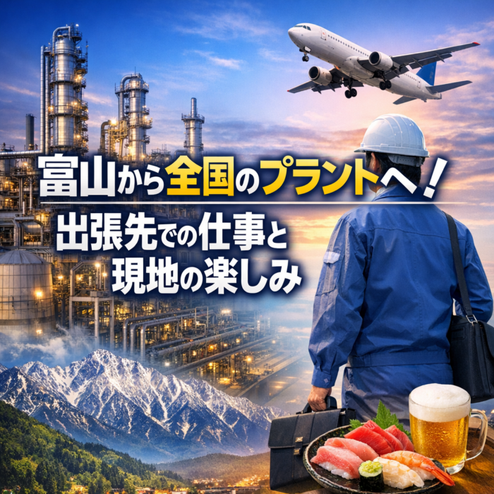 富山から全国のプラントへ！出張先での仕事と現地の楽しみ