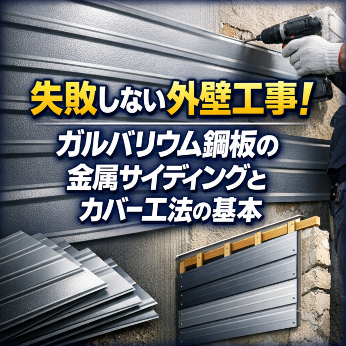 失敗しない外壁工事！ガルバリウム鋼板の金属サイディングとカバー工法の基本