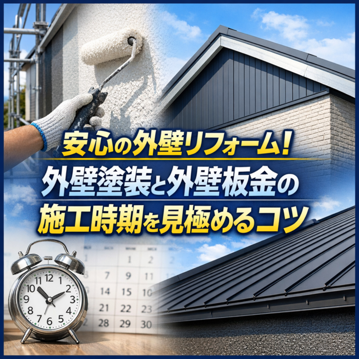 安心の外壁リフォーム！外壁塗装と外壁板金の施工時期を見極めるコツ