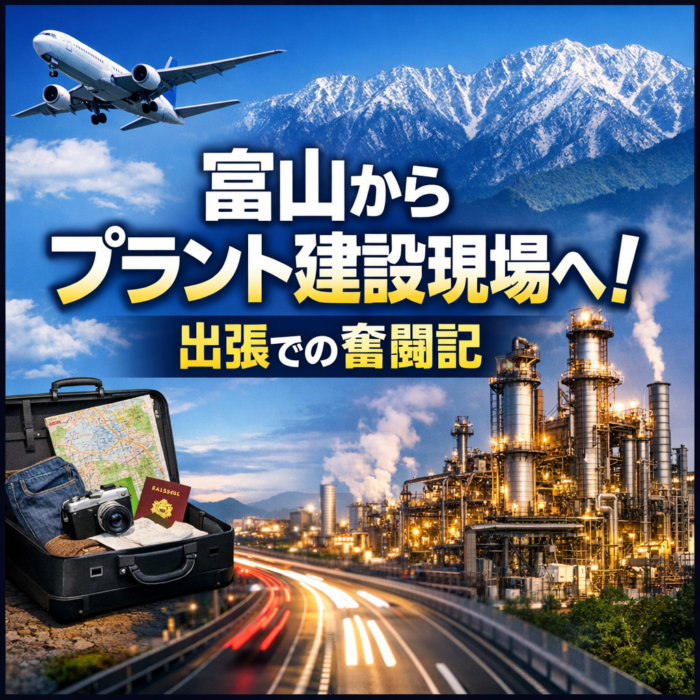 富山からプラント建設現場へ！出張での奮闘記