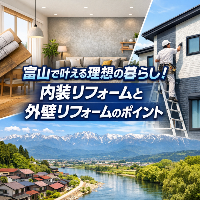 富山で叶える理想の暮らし！内装リフォームと外壁リフォームのポイント