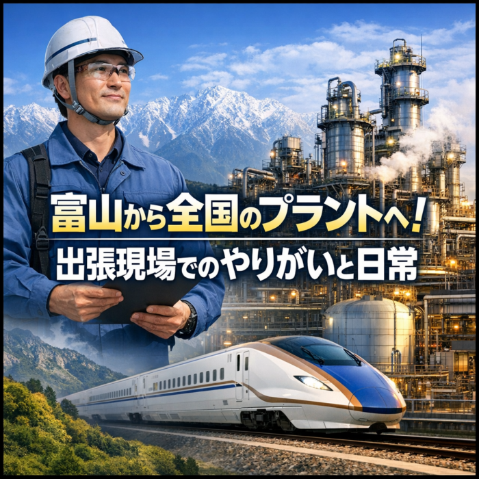 富山から全国のプラントへ！出張現場でのやりがいと日常