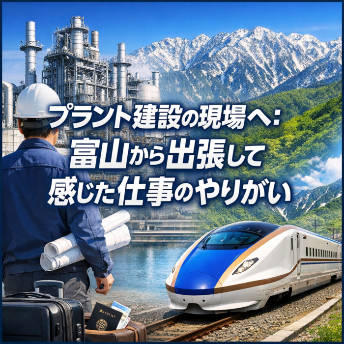 プラント建設の現場へ：富山から出張して感じた仕事のやりがい