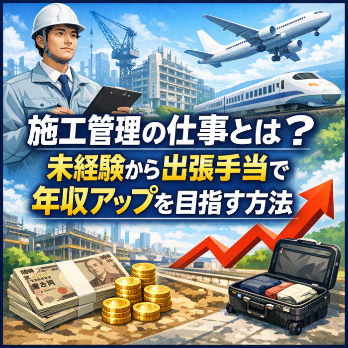 施工管理の仕事とは？未経験から出張手当で年収アップを目指す方法
