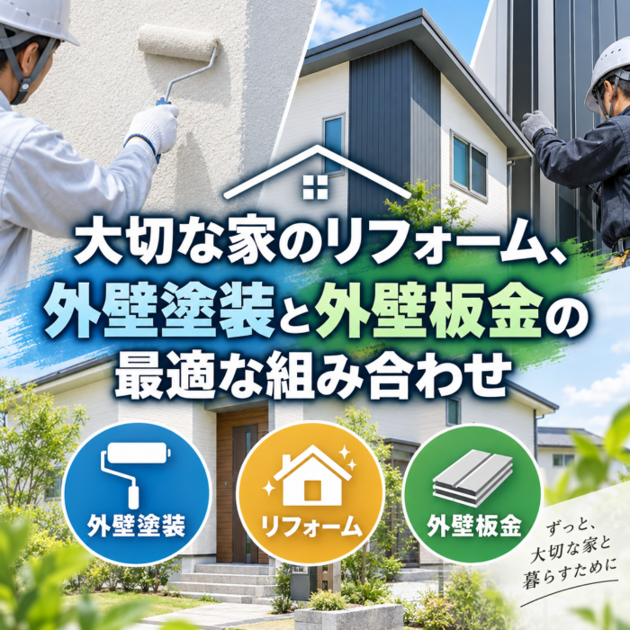 大切な家のリフォーム、外壁塗装と外壁板金の最適な組み合わせ