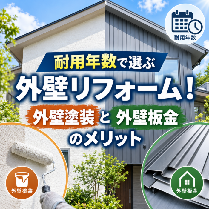 耐用年数で選ぶ外壁リフォーム！外壁塗装と外壁板金のメリット