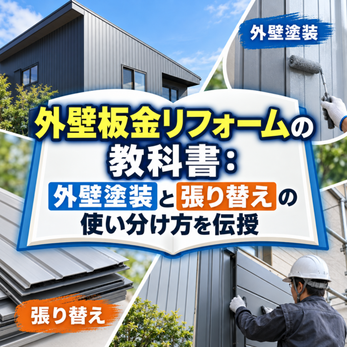 外壁板金リフォームの教科書：外壁塗装と張り替えの使い分け方を伝授